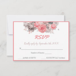 Elegante tarjeta RSVP - Personalizable completo