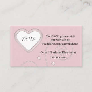 Elegante tarjeta RSVP rosa