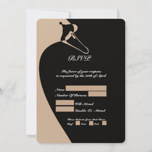 Elegante tarjeta RSVP Swan
