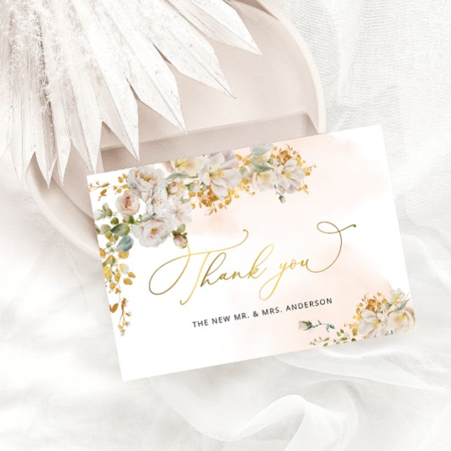 Elegante tarjeta Rubor Floral Bridal Shower (Subido por el creador)