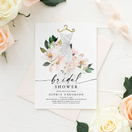 Elegante tarjeta Rubor Floral Bridal Shower Invita