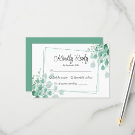 Elegante tarjeta Sage Green Eucalyptus Greenery RS