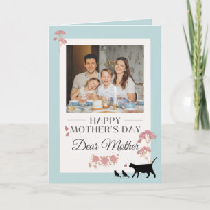 Elegante tarjeta Sky Blue Happy Mother's Day Card