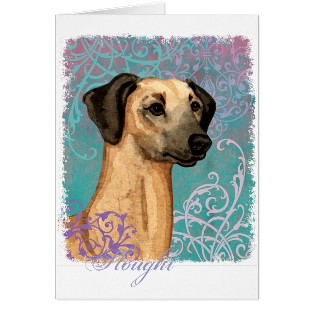 Elegante Tarjeta Sloughi (Frente)