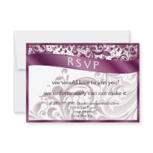 Elegante Tarjeta Swirl RSVP 3.5x5