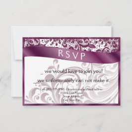 Elegante Tarjeta Swirl RSVP 3.5x5