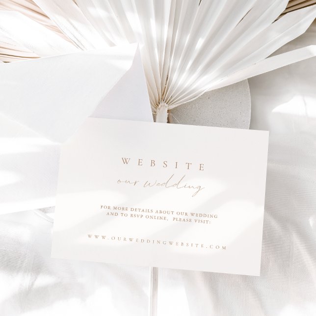 Elegante tarjeta web de Boda de marfil y malla de  (Subido por el creador)