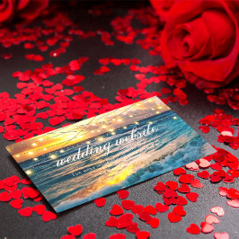 Elegante tarjeta web de Boda de verano de Sunset B