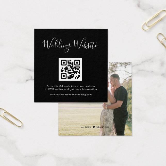 Elegante tarjeta web Minimalista moderna de Boda (Oficina)