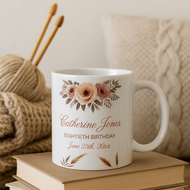 Elegante taza de cumpleaños número 80 para la abue (Subido por el creador)