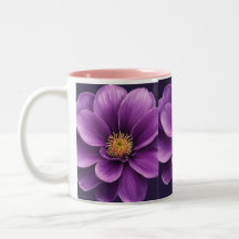 Elegante taza de té y café con impresión de flores