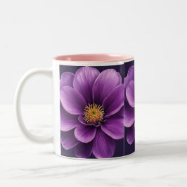 Elegante taza de té y café con impresión de flores