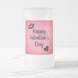 Elegante taza de vidrio del Día de San Valentín de