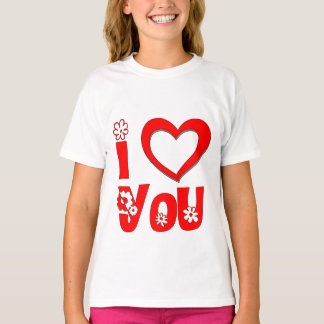 Elegante Te Amo | Camiseta Roja Minimalista para N
