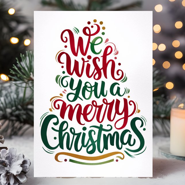 Elegante Te deseamos una Feliz Navidad (Subido por el creador)