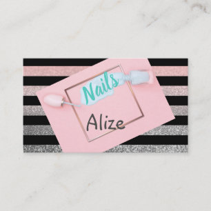 Elegante técnico de uñas de tarjetas de visita, sa