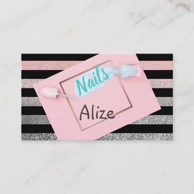 Elegante técnico de uñas de tarjetas de visita, sa (Anverso)