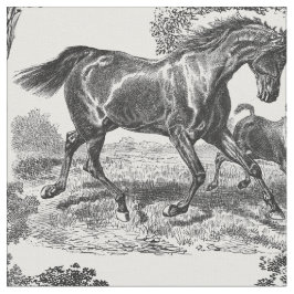 Elegante tela de caballos Rústicos Blancos