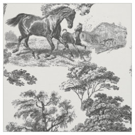 Elegante tela de caballos Rústicos Blancos