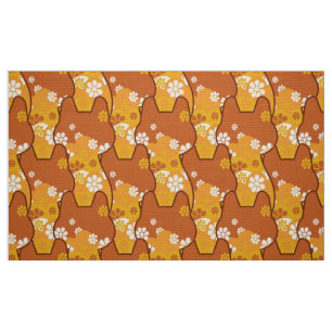 elegante tela retro mod de los años 70 - Gato gato