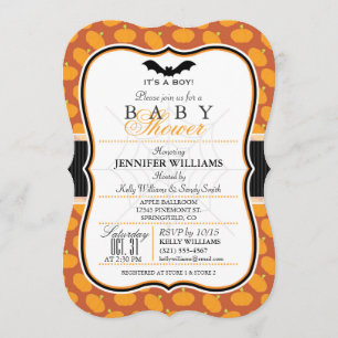 Elegante tema de Halloween Invitación de Baby Show