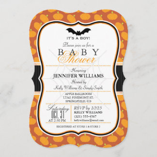 Elegante tema de Halloween Invitación de Baby Show