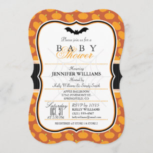 Elegante tema de Halloween Invitación de Baby Show