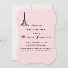 Elegante tema de París Invitación a ducha de novia