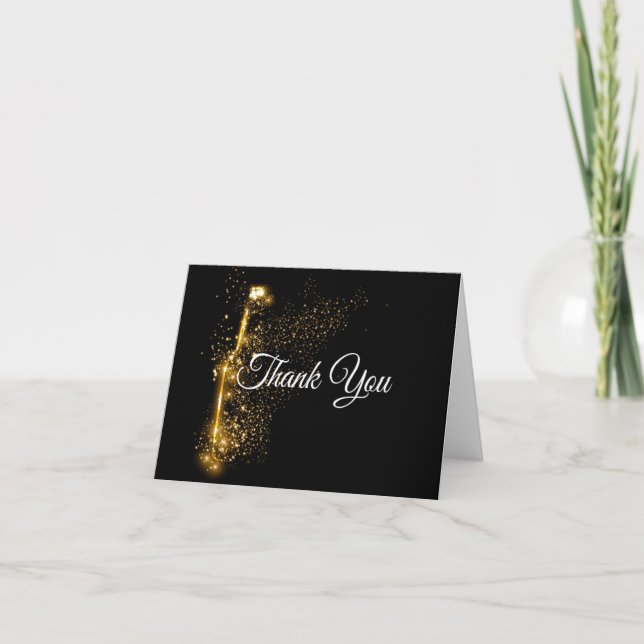 Elegante tema del vino carta de agradecimiento (Anverso)