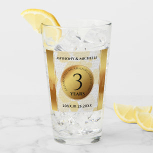 Elegante tercer aniversario Boda de cuero