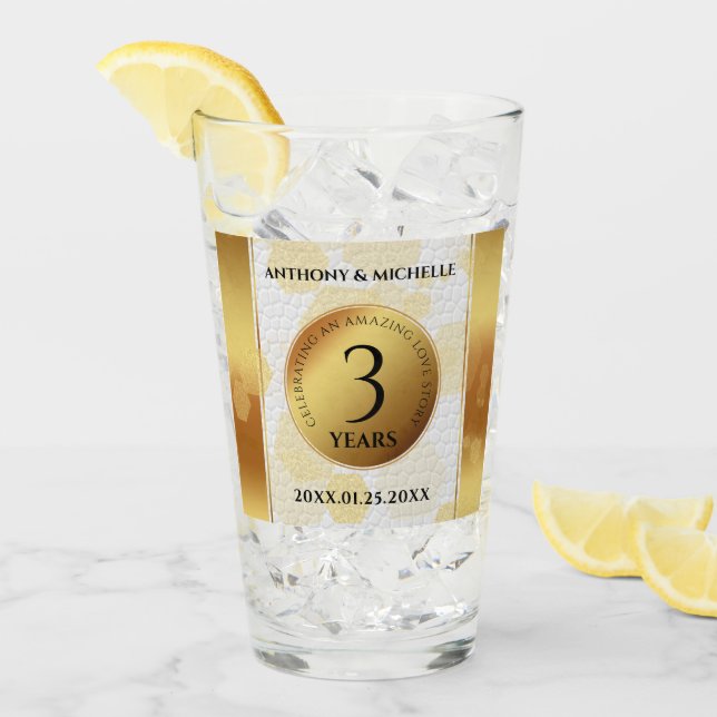 Elegante tercer aniversario Boda de cuero (Anverso (hielo))