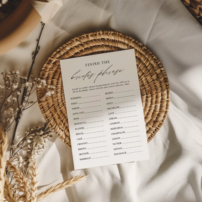Elegante terminar la tarjeta de juego de novias co (Subido por el creador)