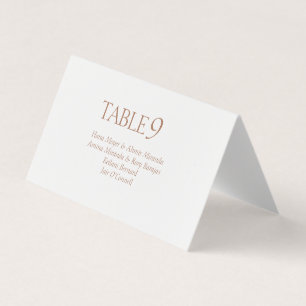 Elegante Terracota Monograma Boda Tarjetas de plaz