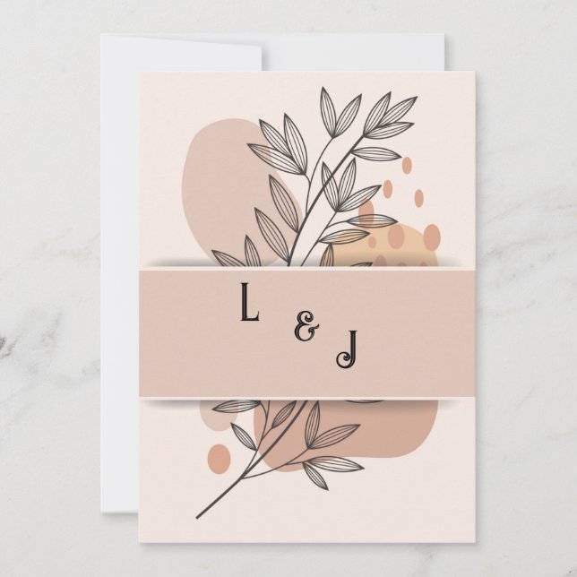 ELEGANTE TERRACOTTA BOHO INVITACIÓN DE BODA (Anverso)