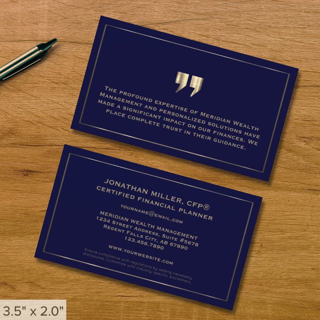 Elegante testimonio de cliente de tarjeta de prese (Subido por el creador)