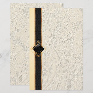 Elegante textura de encaje vintage Papel de estaci