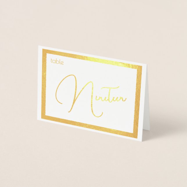 Elegante Tienda de Número de Mesa de Boda de Papel (Anverso)
