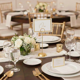 Elegante Tienda de Número de Mesa de Boda de Papel