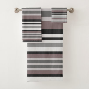 Elegante Tierra Tones Brown Savannah Stripes Patró