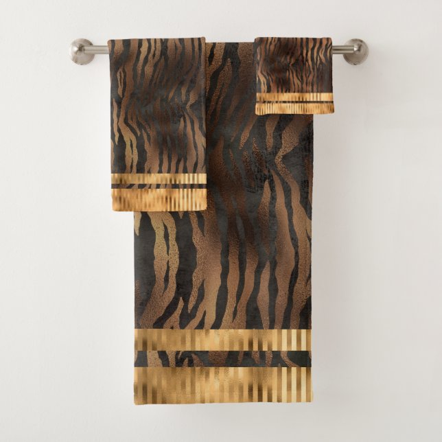 Elegante Tigre Imprimir Moda de vidrio metálico de (In situ)