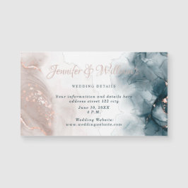 Elegante Tinta de Alcohol Dorado Rubor Azul Minima