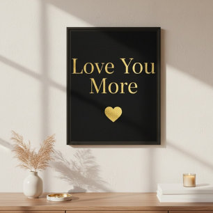 Elegante tipografía de amor en oro sobre lienzo ne