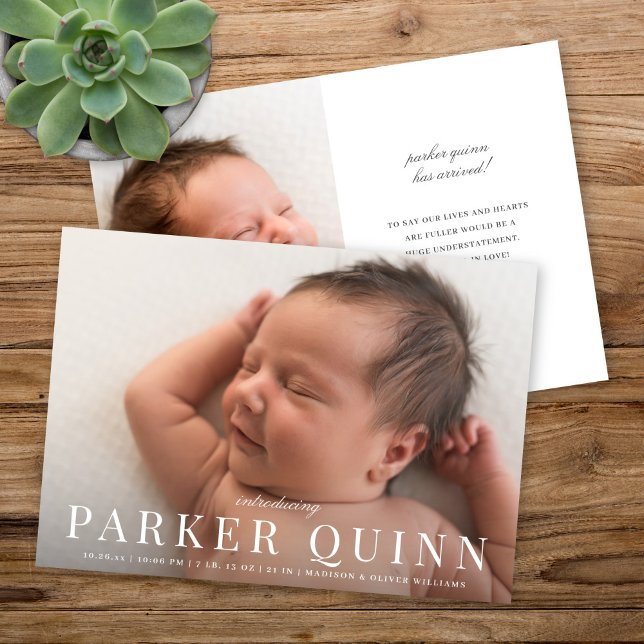 Elegante tipografía de Moda foto anuncio de nacimi (Subido por el creador)