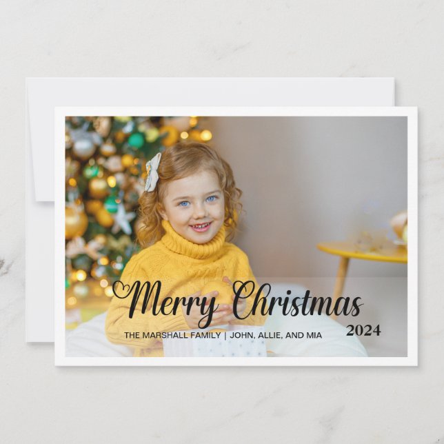 Elegante tipografía fotográfica de Feliz Navidad 2 (Anverso)