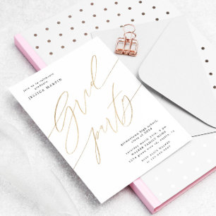 Elegante Típografía Invitación a una fiesta de gra