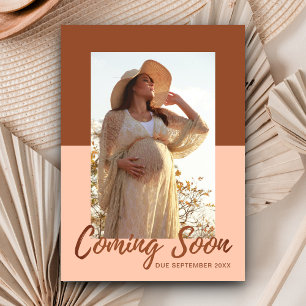 Elegante tipografía Invitación de embarazo