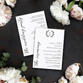 Elegante tipografía Laurel Wreath Monograma Boda
