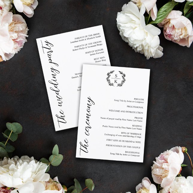 Elegante tipografía Laurel Wreath Monograma Boda (Subido por el creador)