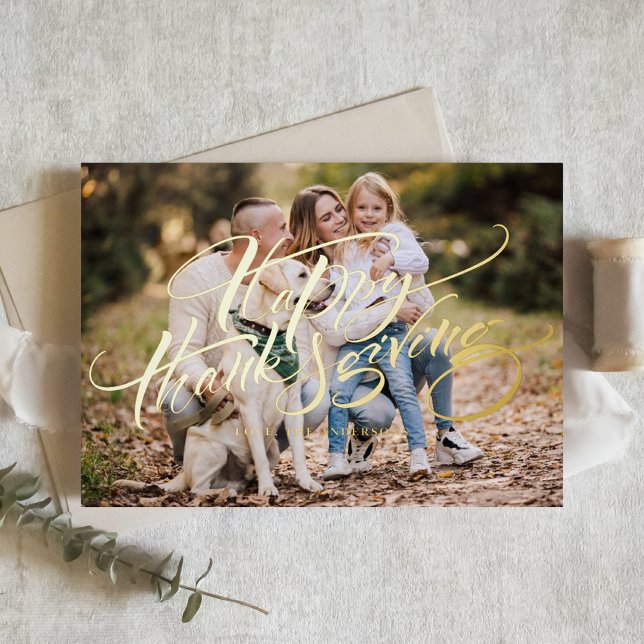 Elegante tipografía moderna foto feliz día de grac (Subido por el creador)