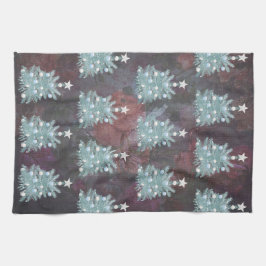 Elegante toalla de cocina de árbol navideño
